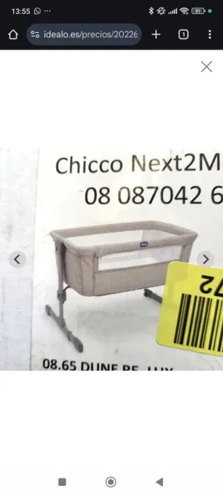 Chicco Next 2 Me Cuna Colecho Beige