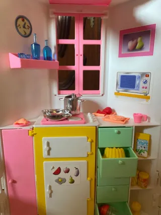 Casa de muñecas plegable tipo Barbie