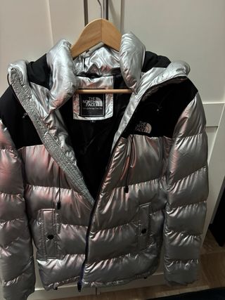 The North Face Anorak Talla L Plata/Negro