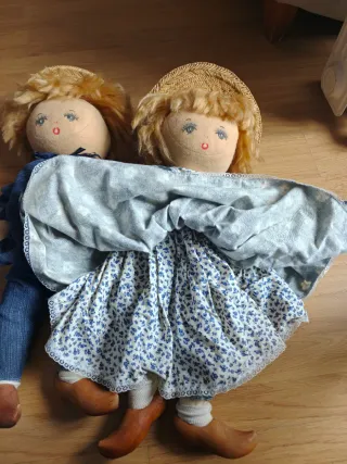 Muñecos vintage de tela