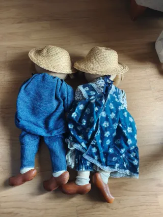 Muñecos vintage de tela