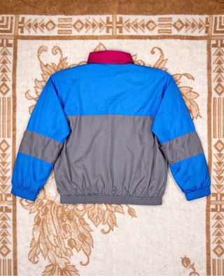 Chaqueta vintage Boomerang color block azul gris