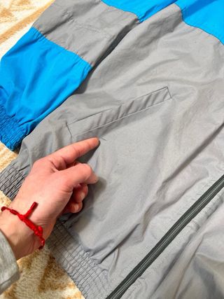 Chaqueta vintage Boomerang color block azul gris