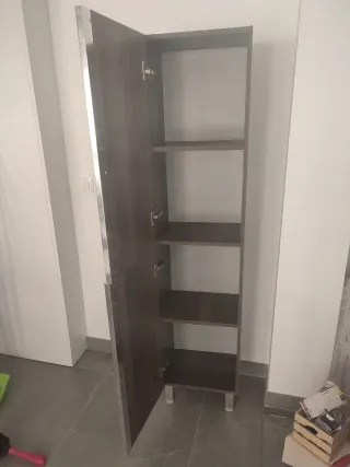 Columna de baño madera y metal