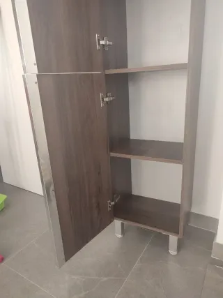 Columna de baño madera y metal