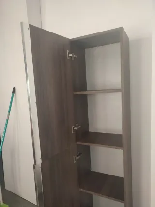 Columna de baño madera y metal