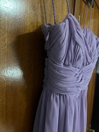 Vestido de fiesta morado largo