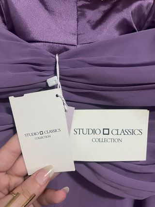 Vestido de fiesta morado largo