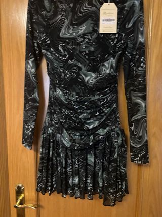 Vestido camaleónico verde y negro