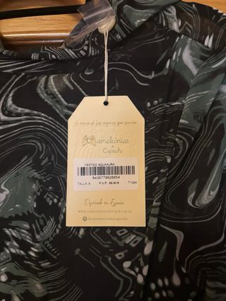 Vestido camaleónico verde y negro