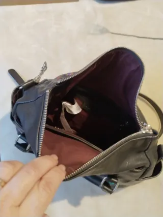 Bolso Desigual Negro Multicolor Flores