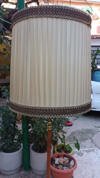 Lámpara de pie vintage tela y metal