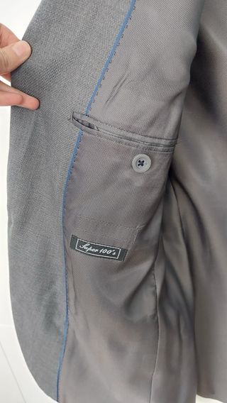 Americana gris forrada Mr. Blue