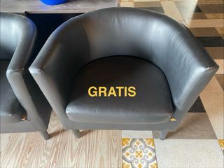 Mueble salón 3 butacas negras +1 gratis