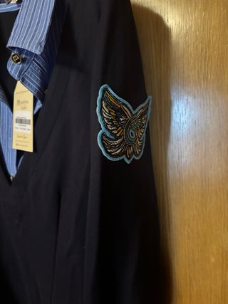 Vestido azul marino camaleónica