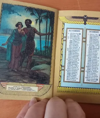 Calendario AIDA 1929 - 11x7cm stampa 1999 VINTAGE