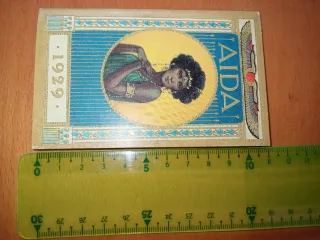 Calendario AIDA 1929 - 11x7cm stampa 1999 VINTAGE