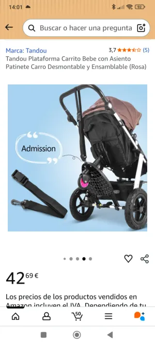 Patinete para carrito de bebé