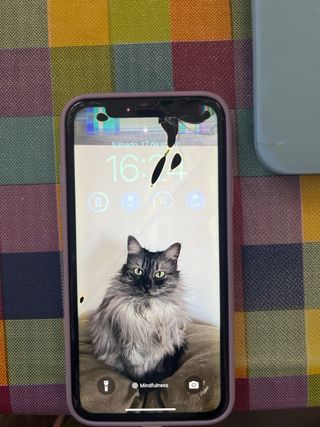 iPhone 11 con pantalla agrietada