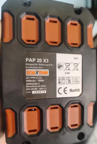 Pistola termica Parkside con due batterie