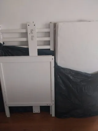 Cuna blanca con colchon