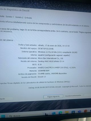 Ordenador MSI Gaming + logitech g29 + caja de camb