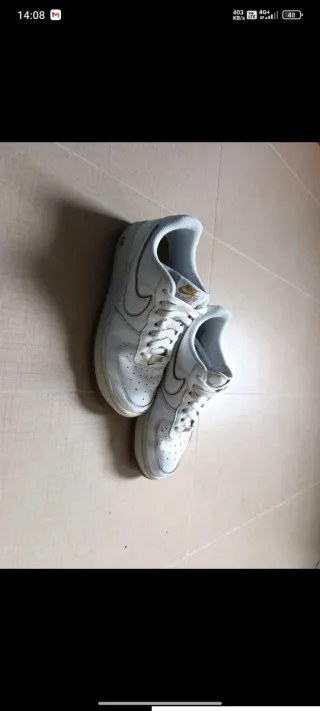 Scarpe Nike Air Force 1 Uomo Bianco Oro