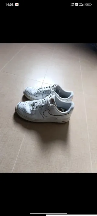 Scarpe Nike Air Force 1 Uomo Bianco Oro