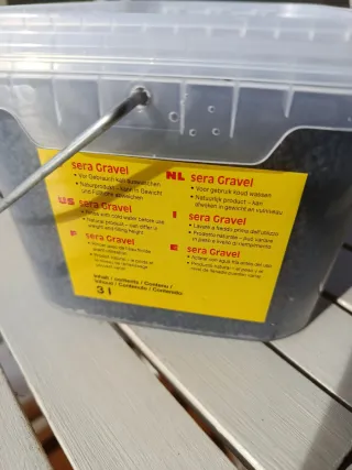 Grava para acuarios.