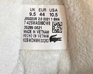 Zapatillas Lacoste Beige y Blanco