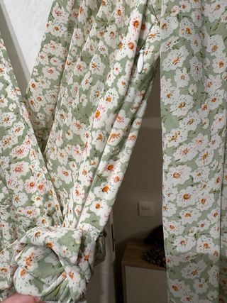 Vestido Zara floral verde talla S