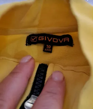 Tuta Givova bambino gialla e nera tg 10 anni