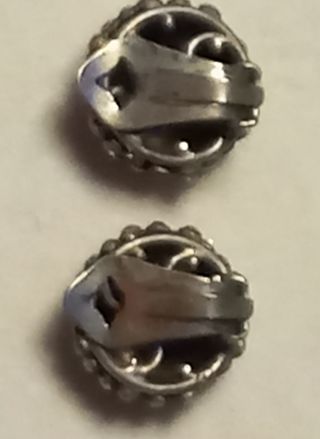 Orecchini Vintage Sferici Strass Argento