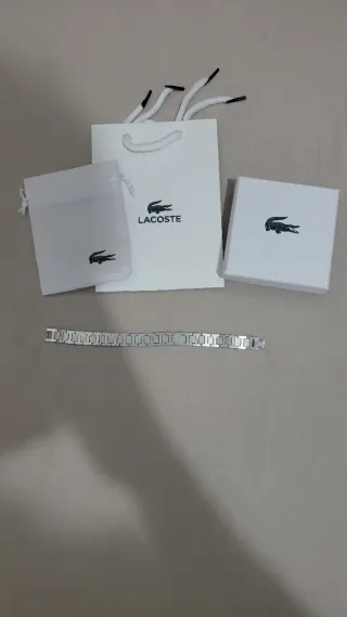 Pulsera Lacoste Hombre Plata
