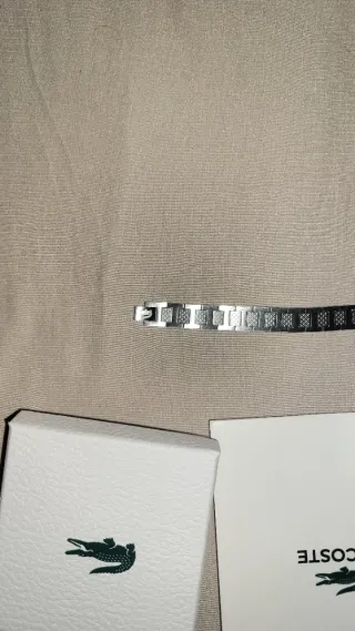 Pulsera Lacoste Hombre Plata