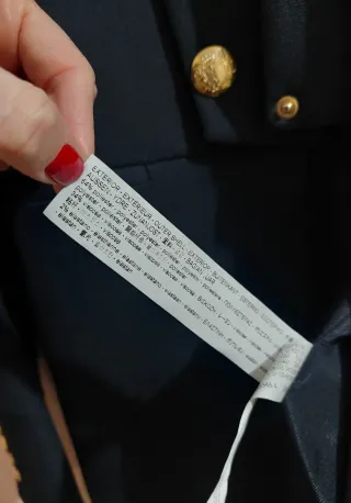 Levita Zara azul marino botones dorados Talla S