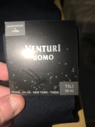 5 paia calzini lunghi Venturi Uomo TG 42