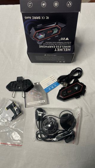 Intercomunicador Casco Moto Bluetooth V20 2x