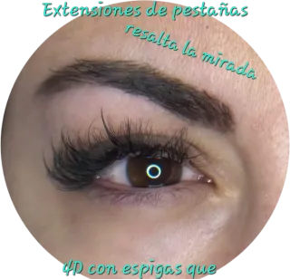 Extensiones de pestañas 4D con espigas