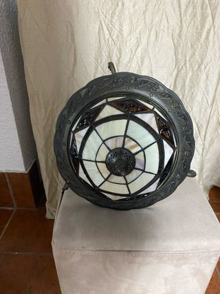 Lámpara Techo Tiffany Cristal y Bronce