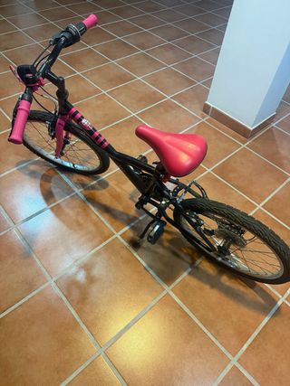 Bicicleta infantil rosa y negra Monster High