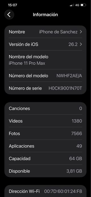 iPhone 11 Pro Max 64GB Gris Espacial