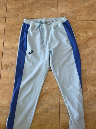 Pantalón de chándal Asics azul y blanco