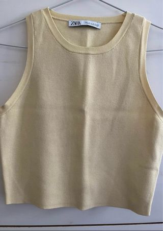 Top tirantes Zara amarillo