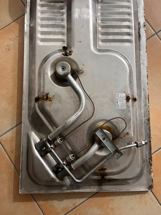 Conjunto de fregadero y hornillas de gas integrado