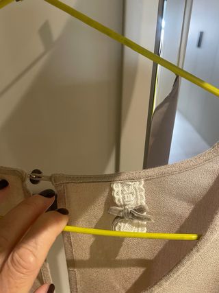 Blusa boho beige manga acampanada