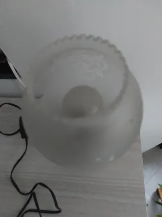 Lampada vintage legno e vetro