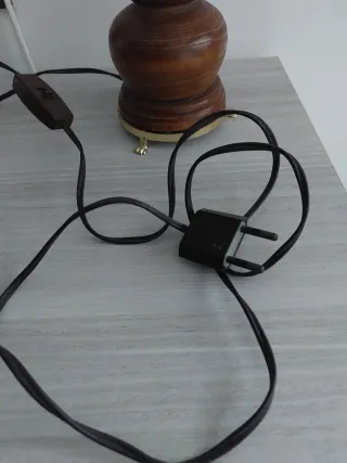 Lampada vintage legno e vetro