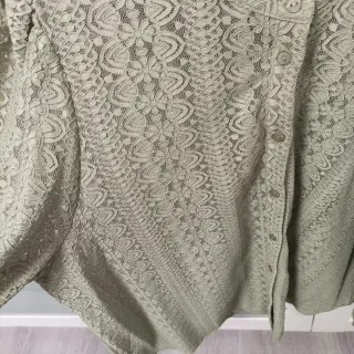 Blusa Vila verde encaje talla XXL. Nueva