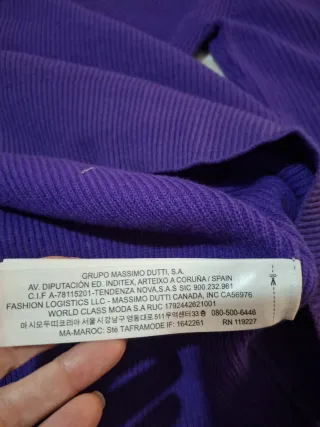 Vestido largo Massimo Dutti Morado